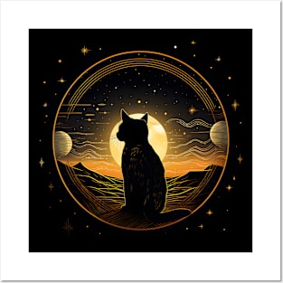 cat lovers illustration kitten lovers Posters and Art